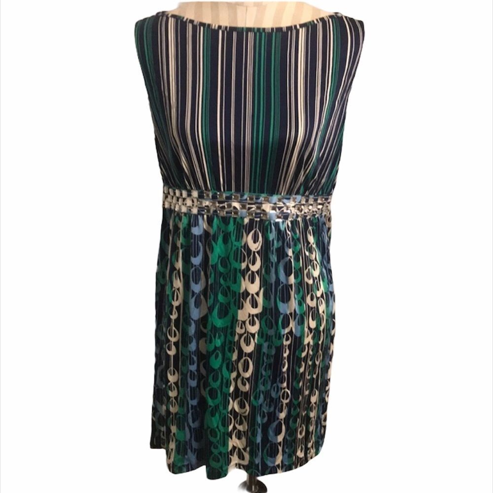 Bebe Stone Trim Shift Dress Size M NWT